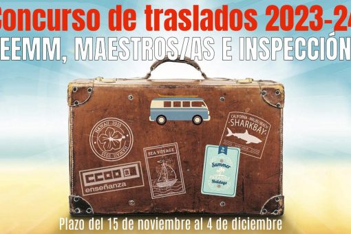 Publicada la convocatoria del Concurso de Traslados 2023-2024: Maestros, EEMM e Inspección